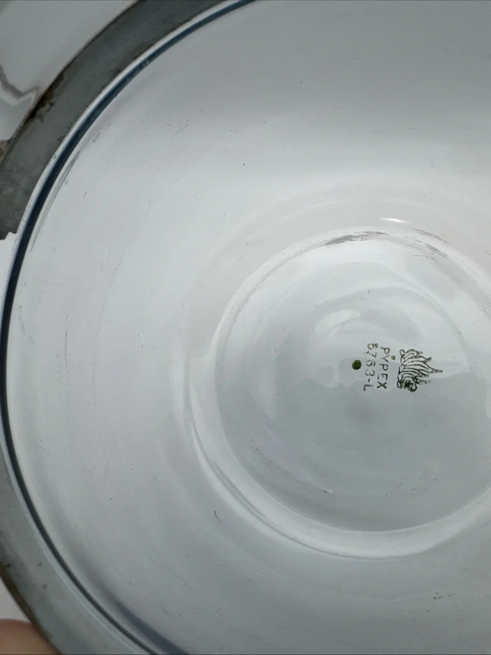 Vintage Pyrex Glass Double Boiler with Lid 6763